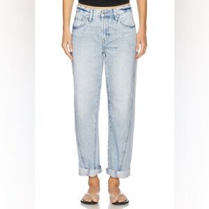 Pistola Vintage Blue Wide Leg Raw Hem Jeans